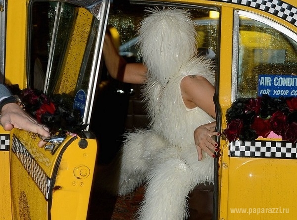 Леди Гага приехала на день рождения в наряде подружки снежного человека