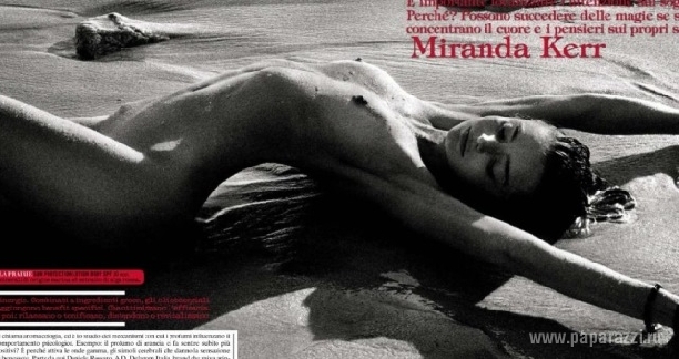 Миранда Керр полностью обнажилась на страницах итальянского Vogue