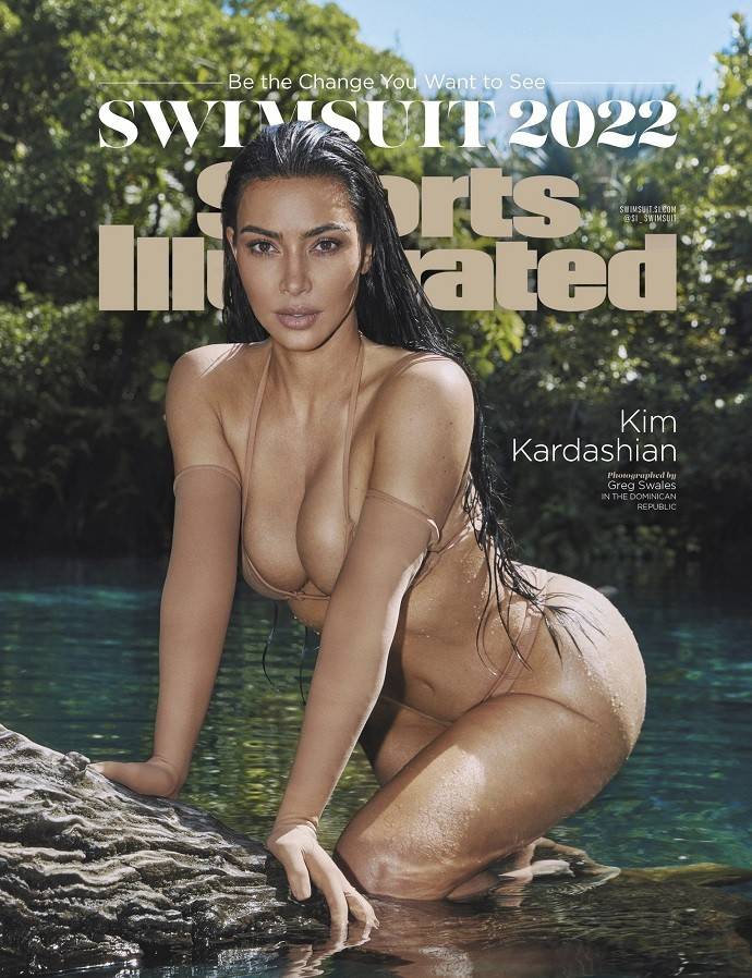 Для фотосессии в Sports Illustrated Ким Кардашьян выбрала микроскопический купальник