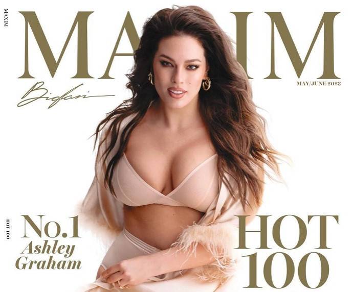 Самой сексуальной женщиной года по версии журнала Maxim стала плюс-сайз модель Эшли Грэм. ТОП фото очень откровенных снимков Эшли Грэм, слитых в сеть хакерами