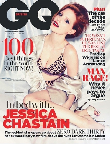 Фотосет «В постели с Джессикой Честейн» для GQ UK