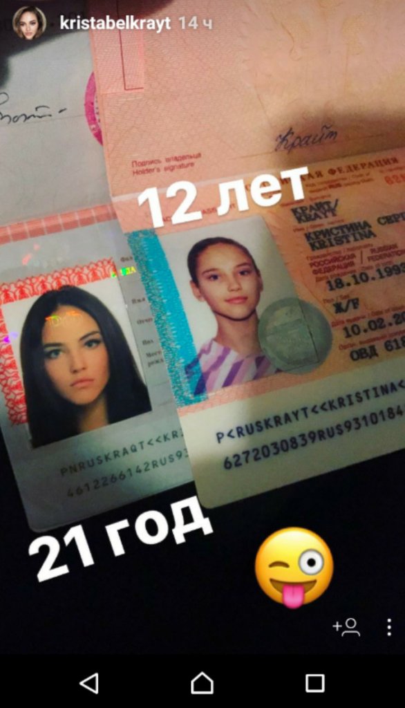 Паспорт настоящая фамилия и дата рождения модели Кристины Крайт 