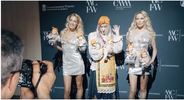 Русская Баба Яга приняла участие в модном показе в Монако