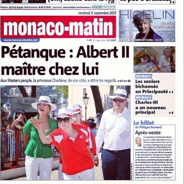 Виктория Боня оказалась на первой странице газеты Монако