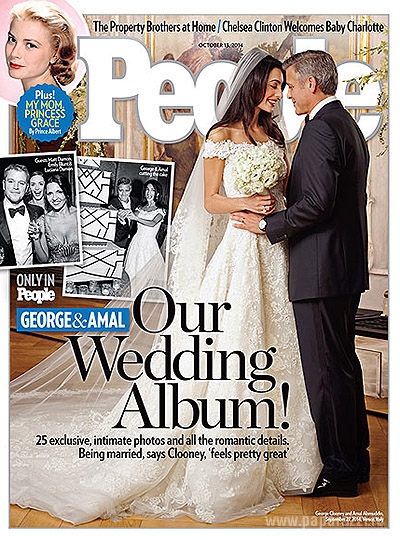Эксклюзивные фото со свадьбы Джорджа Клуни и Амаль Аламуддин проданы двум глянцевым журналам