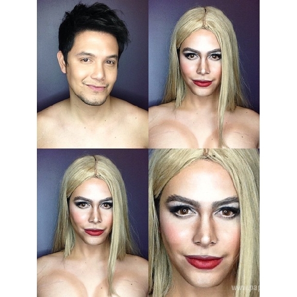 В сети набирает популярность 32-летний Паоло Баллестерос, который меняет свою внешность с помощью макияжа
