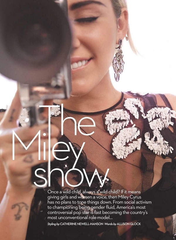 Майли Сайрус украсила обложку журнала Marie Claire