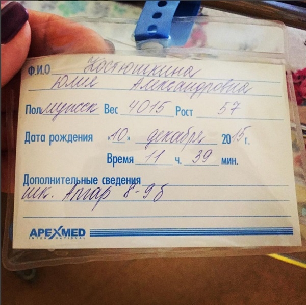 Семья Костюшкиных показала фотографии выписки из роддома