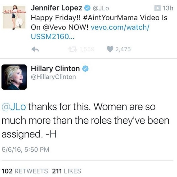 Сама Хиллари Клинтон одобрила новый клип Дженнифер Лопес 