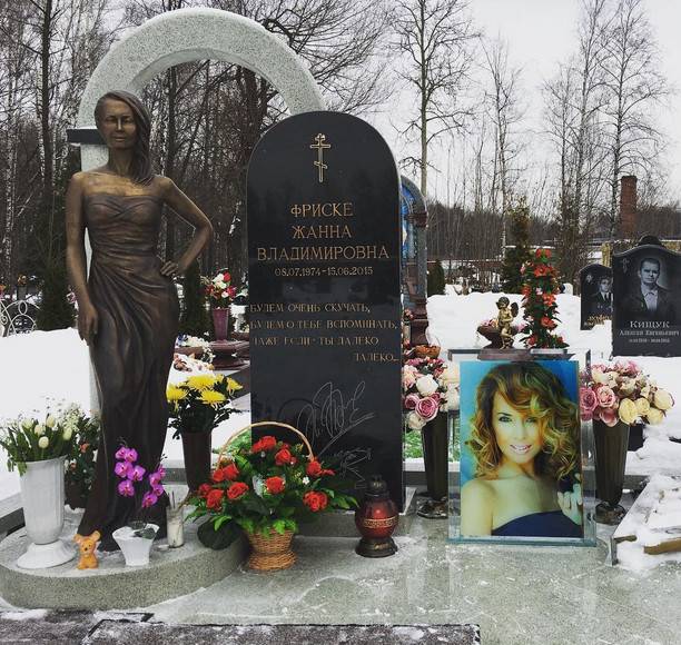 Наталья Фриске обновила фотографию на могиле Жанны