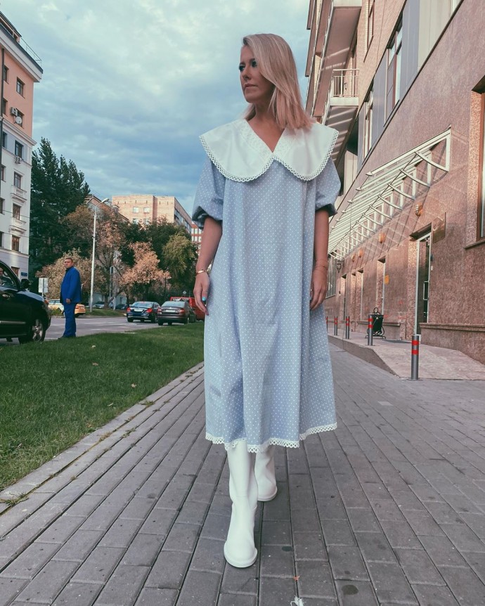 Рейтинг дня: Ксения Собчак предстала в кукольном платье