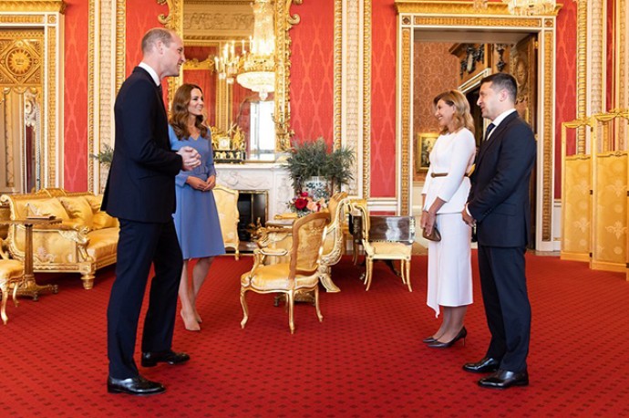 Принц Уильям с Кейт Мидлтон встретился с Владимиром Зеленским и его супругой