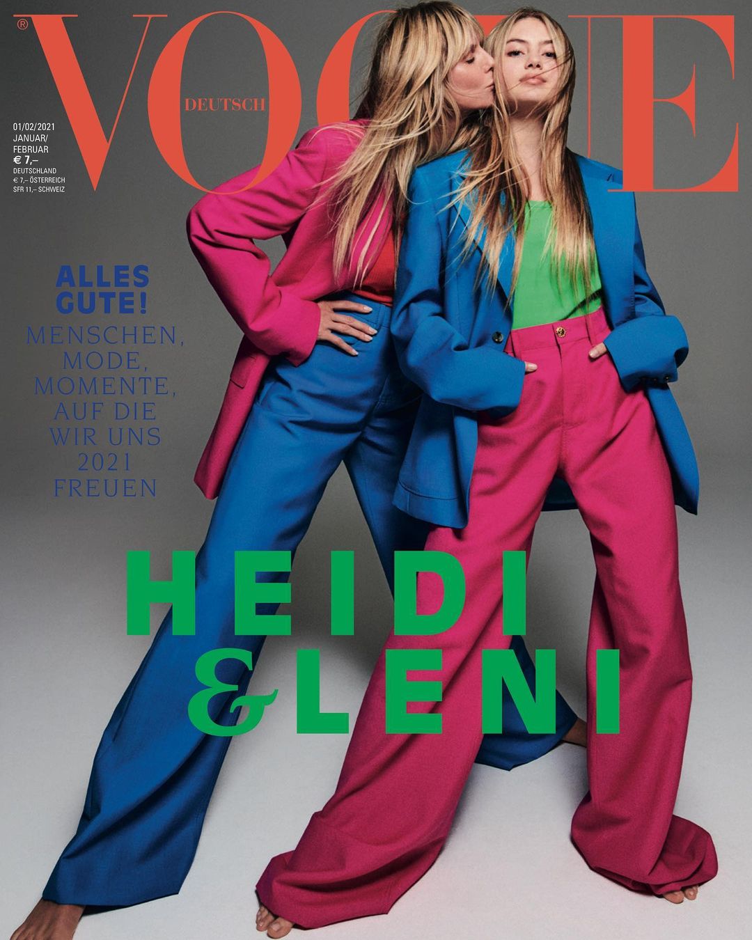Хайди Клум снялась для обложки Vogue вместе с 16-летней дочерью Лени