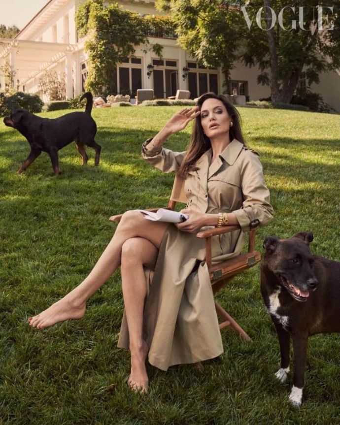 Анджелина Джоли снялась для Vogue в компании любимых зверей