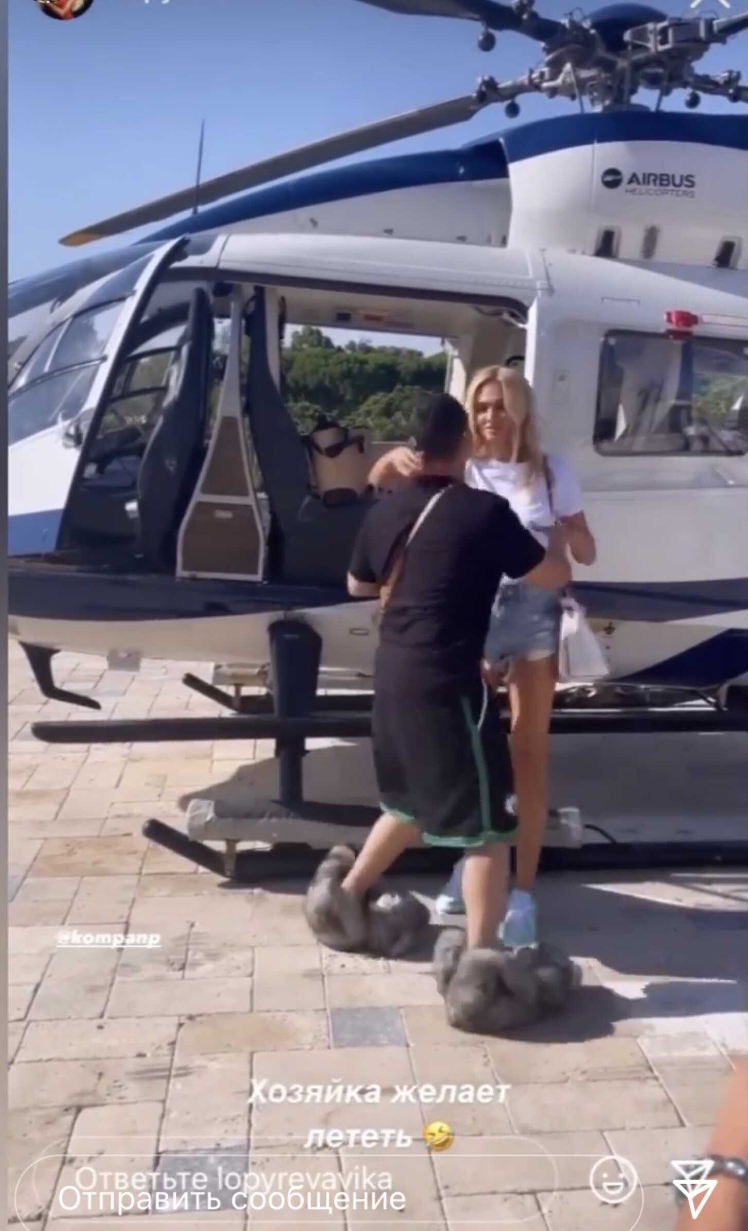 «Хозяйка желает»: жену чиновника Викторию Лопырёву, не стесняясь, лапают и зажимают молодчики в вертолете и не только