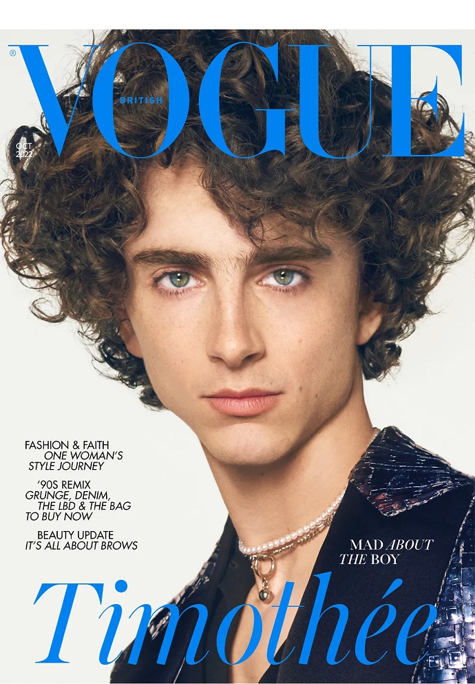 Потрясающий Тимоти Шаламе удостоился чести стать первым мужчиной на обложке печатной версии журнала Vogue