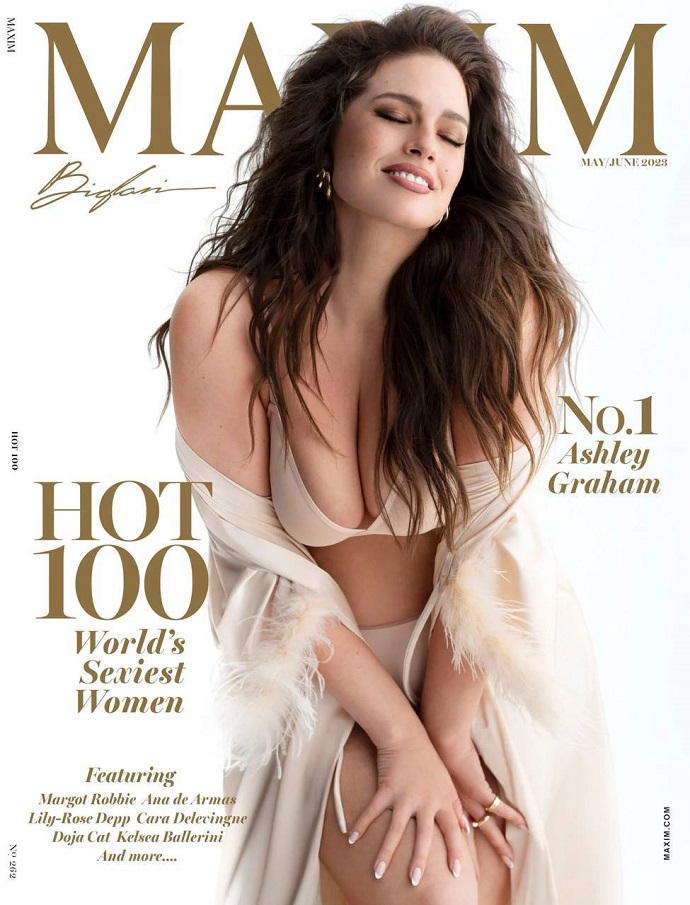 Самой сексуальной женщиной года по версии журнала Maxim стала плюс-сайз модель Эшли Грэм. ТОП фото очень откровенных снимков Эшли Грэм, слитых в сеть хакерами