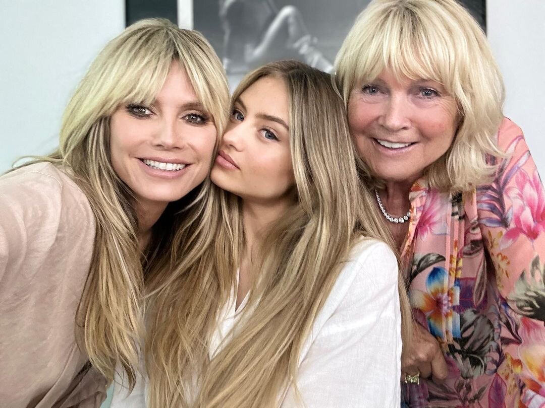 Три поколения красоты: Хайди Клум поделилась трогательным снимком с дочерью и мамой. ТОП фото Хайди Клум в роскошном белье на подиуме Victorias Secret