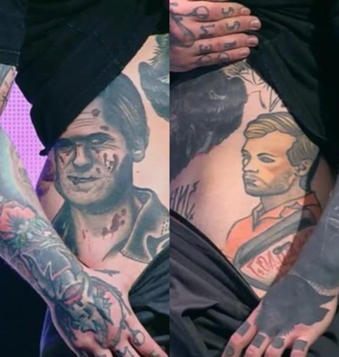 «Я какой-то конченый»: татуированный сын Елены Яковлевой продемонстрировал наколки с изображением серийных убийц 