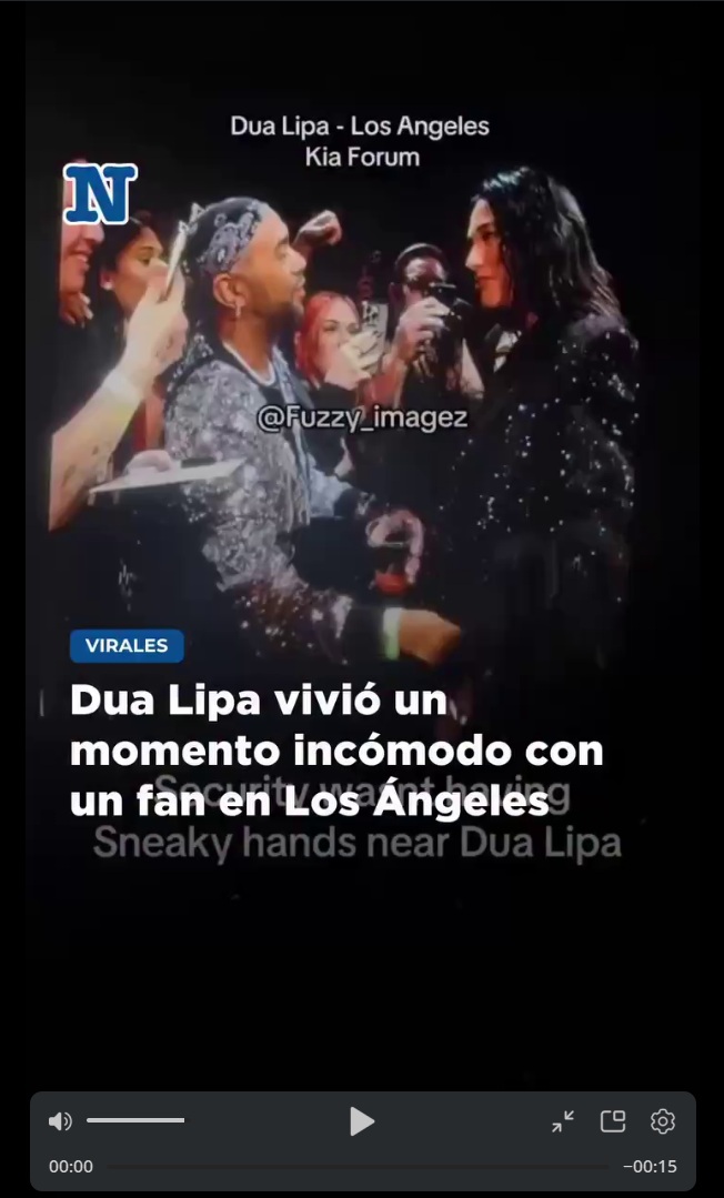 Страстный поклонник решил потрогать попку Дуа Липы